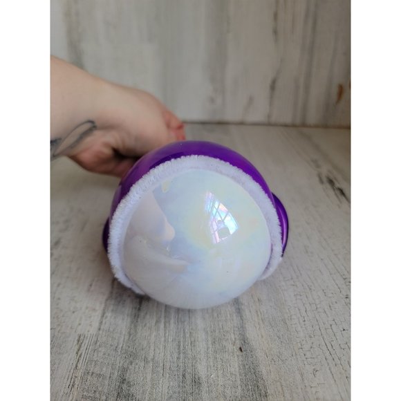 Red Hat Society AS IS glass snowman purple coat ornament Xmas - Picture 9 of 11